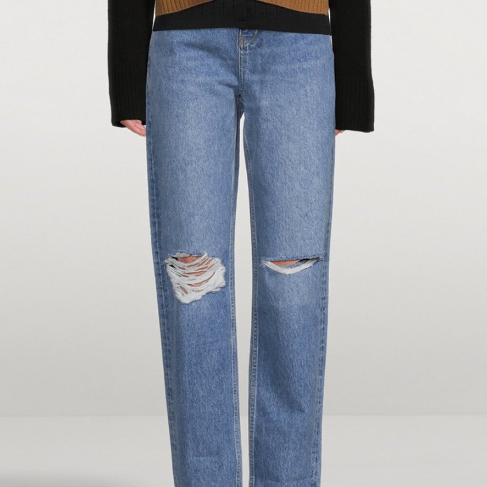 Josephine Skriver x Triarchy Relaxed-Fit Distressed Jeans